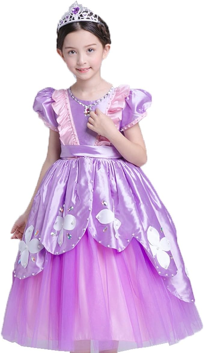 Amazon Co Jp プリンセスなりきり フォーマルドレス お姫様ドレス 女児 キッズドレス 姫風 ワンピース 王冠 杖 服 ファッション小物