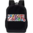 MARVEL COMICS CLASSIC SPIDERMAN BACKPACK - MARVEL BLACK SPIDERMAN 18 INCH AIR MESH PADDED BAG (Marvel Retro Logo)