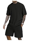 COZYEASE Men's 2 Piece Outfits Short Sleeve