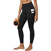 IUGA Water Resistant Fleece Lined Leggings Women Warm Winter Thermal Pants with Pockets for Hiking Yoga