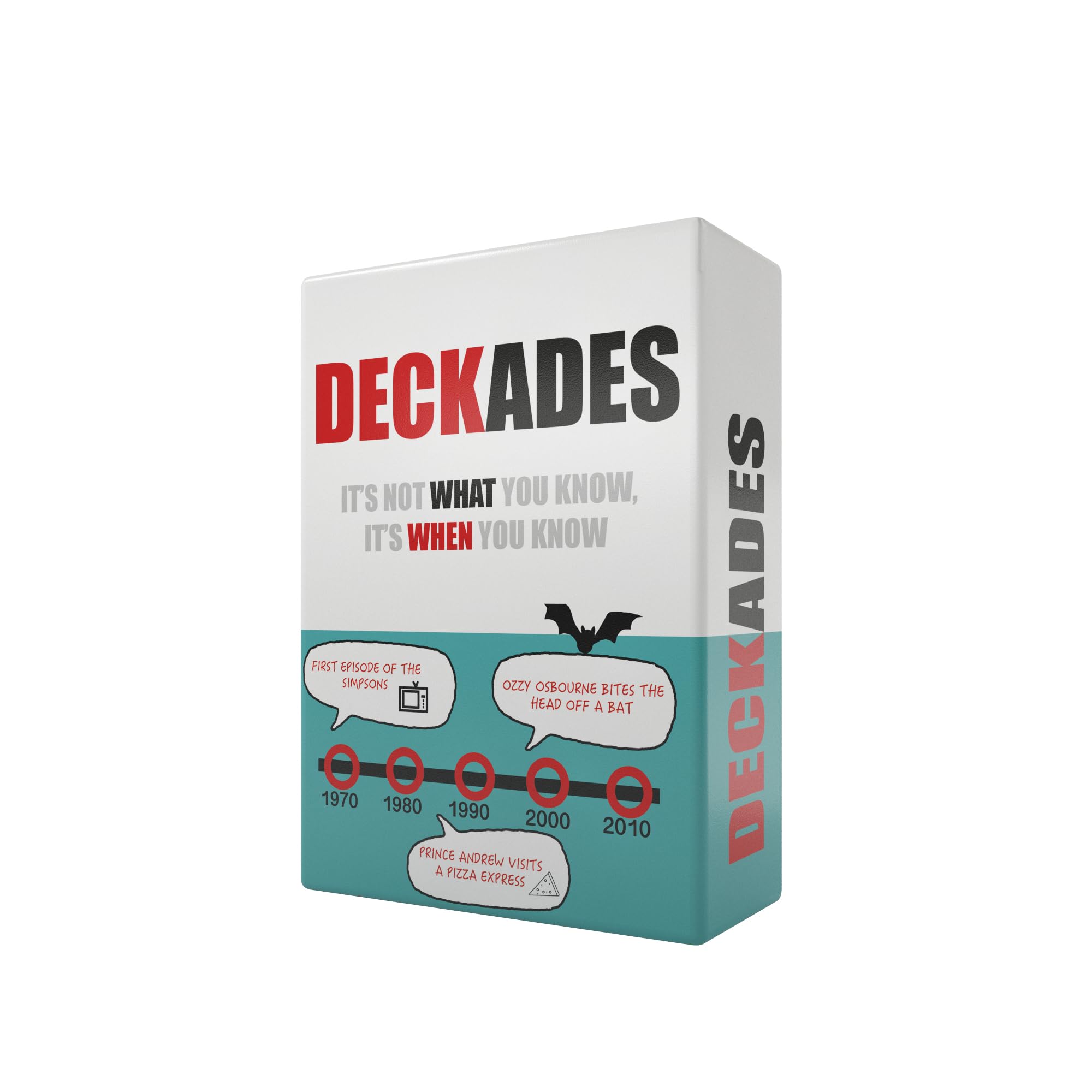 Deckades card game - guess the decade/year in which events took place | Travel game | 2+ players | Age 15+