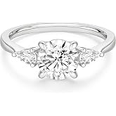 EAMTI 925 Sterling Silver Engagement Rings for Women Round Cut Size 3-11 | 2CT, CZ Wedding Band, Travel Rings, 3-Stone, Cubic Zirconia, Stunning Wedding Rings, Promise Ring for Her