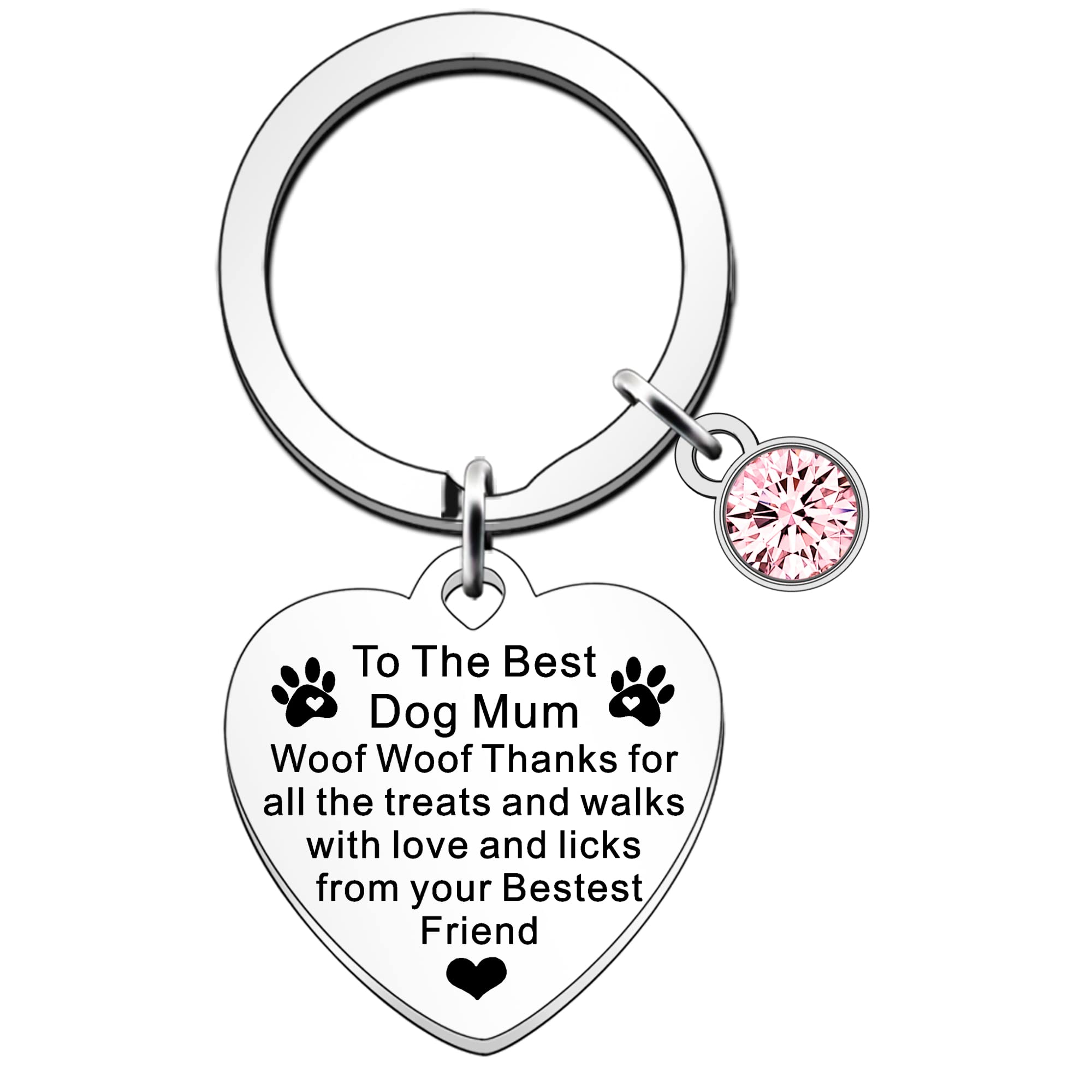 JETTOP Dog Mum Gifts-Mothers Day Gift from Dog to Humans Gifts for Birthday Christmas Valentines Presents Keyring