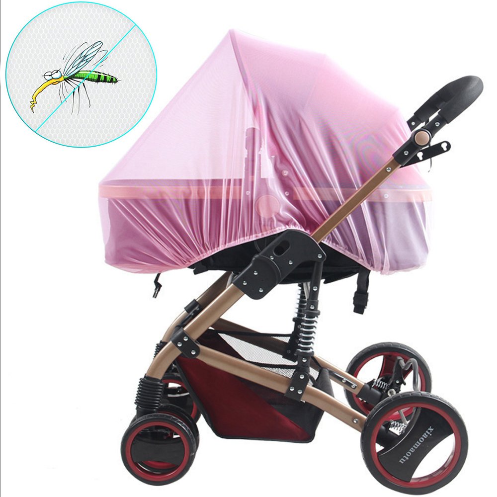 Insect Netting Baby Mosquito Net for Strollers Car Seats Pink