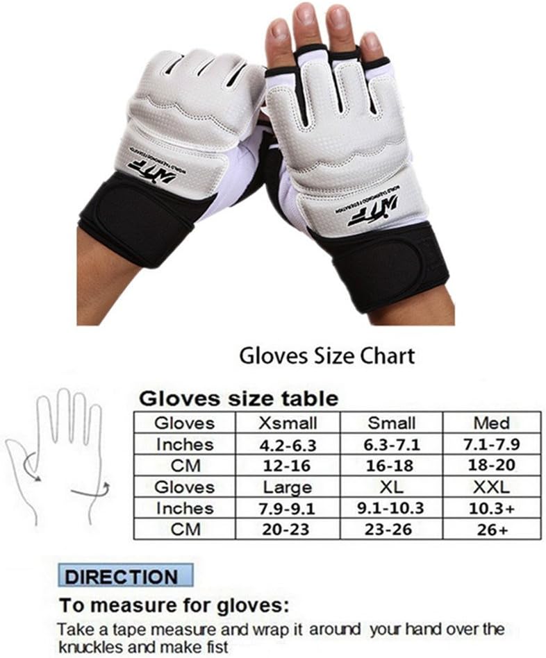 Baselay Half Finger Taekwondo Gloves, WTF Approved Muay Thai Sandbag Boxing Training Punching Bag Half Mitts Sparring Martial Arts Karate Fighting Glove for Men Women Kids : Sports & Outdoors