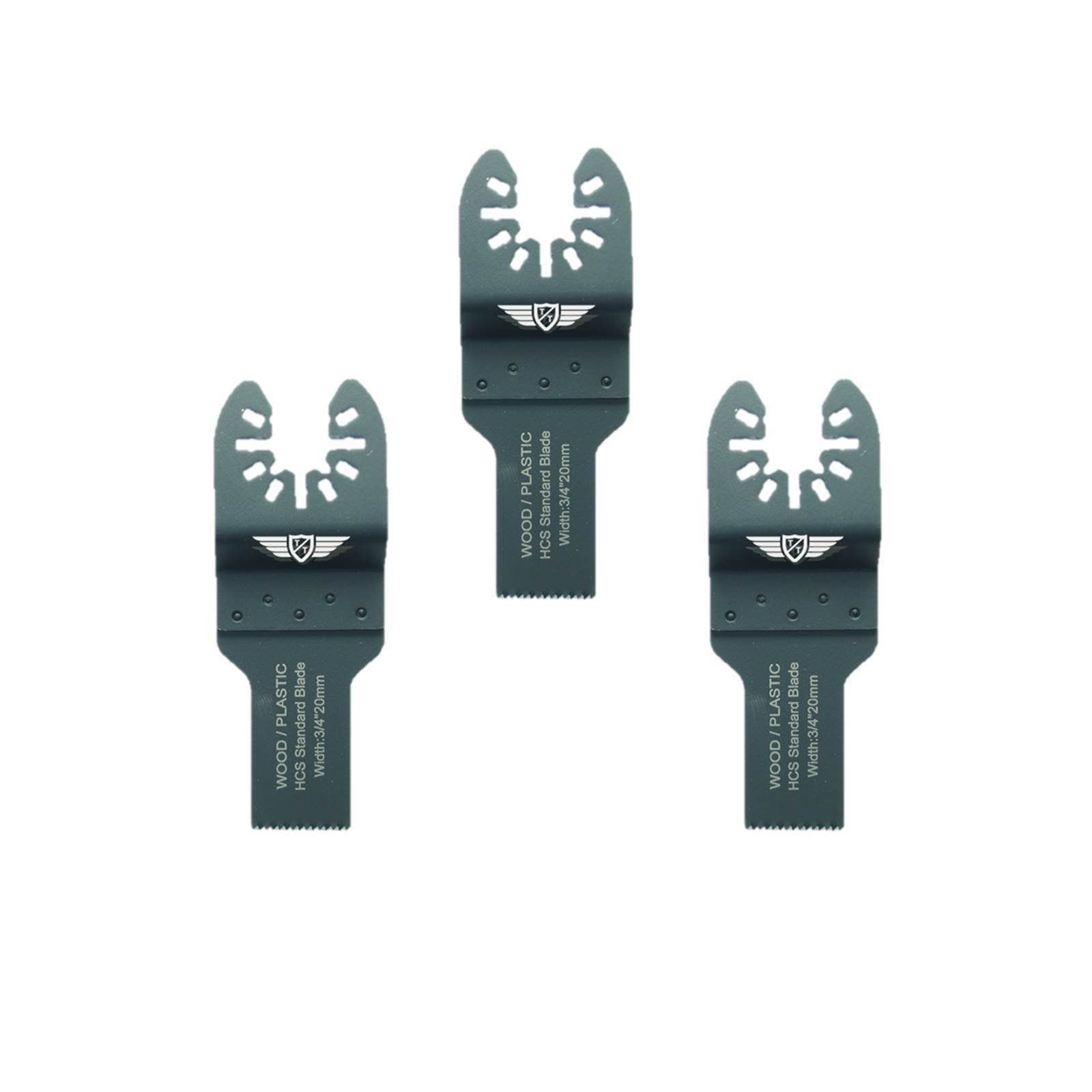 3 x 20mm TopsTools FA20F_3 Fast Fit Wood Cutting Blades Compatible with Dewalt Stanley Black and Decker Bosch Fein (Non-StarLock) Makita Milwaukee Parkside Ryobi Worx Erbauer Workzone Multitool