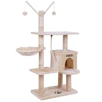 Feandrea 134 Cm Cat Tree Scratcher With Big Platform Cat Houses