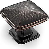 Amerdeco 10 Pack 1-1/4 inch Cabinet Knobs, Oil Rubbed Bronze for Dresser Drawers, Bathroom Cabinets K0003ORB