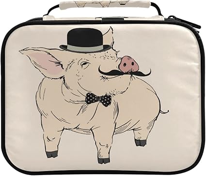 Amazon かっこいいかわいいハンサムな豚大容量ペンシルケースボックスペンホルダーオーガナイザー色鉛筆用コスメティックバッグ男の子女の子 ペンケース 文房具 オフィス用品