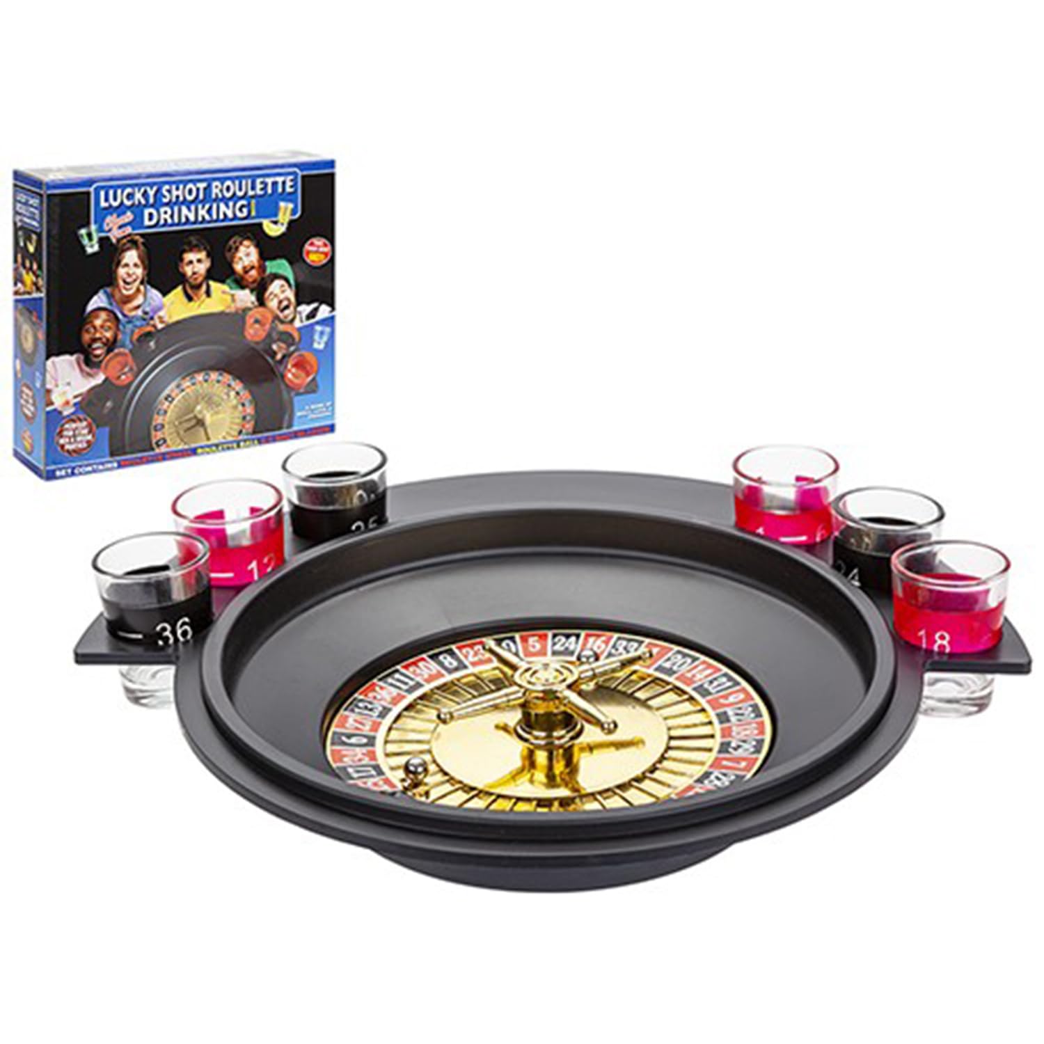 Exclusive Multicolor Roulette Lucky Shot Drinking Game In Colour Gift Box - (1 Pc.) - Fun Design - Great Party Entertainment