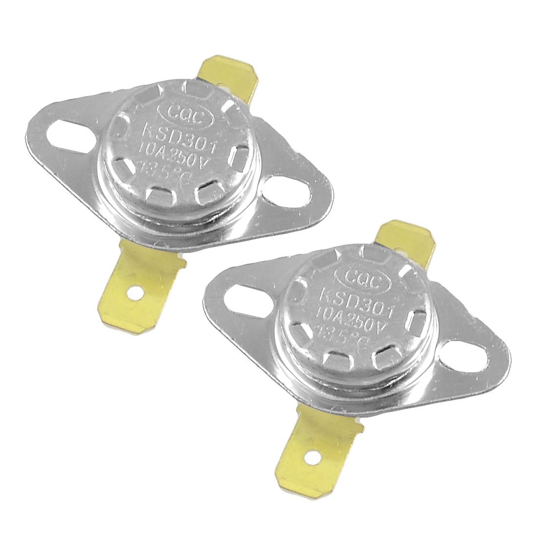 Sourcingmap 2 Pcs 135 Celsius Normal Closed Ceramic Thermostat KSD301
