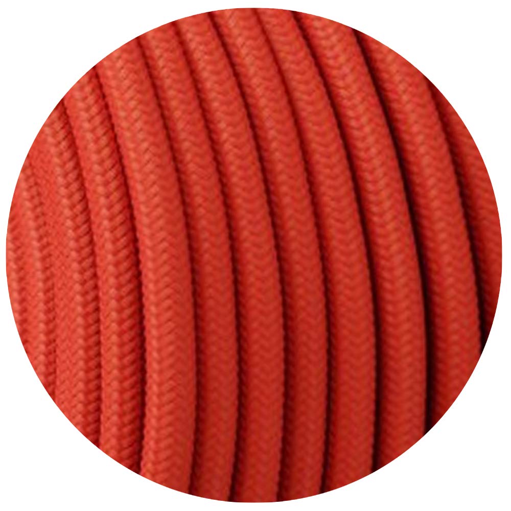 LEDSone Italian Peach Coloured 5 Meter Vintage 3 Core Round Electric Cable Fabric Covered Wire Italian Braided 0.75 mm Electrical Cable Flexible Wire for Lighting Other Appliances