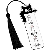 Cat Bookmark Gifts for Women Girls Cat Lovers, Christmas Stocking Stuffers Book Lovers Gifts Book Marks for Reading Women Girls Friends, Funny Metal Bookmark with Tassel Cute Bookmarks Bookish Items
