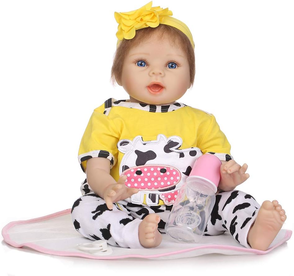 Prezzo Candyana Reborn Doll Silicone Baby Ragazze Piene Realistico Neonato Carino Bambini Crescita Partner collezionista Giocattolo 22inch 55cm Bambole Offerte
