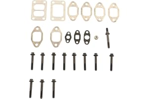 Exhaust Manifold Bolt Gasket Kit, Rustproof High Strength Direct Fit Perfect Sealing Exhaust Manifold Hardwares Heat Resistan