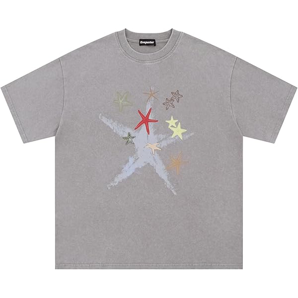CUTEGAL Y2K 90s Star Shirt Star Top Vintage Oversize Shirts