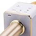 Wireless Karaoke Microphone, Rodzon Portable 3-in-1 Handled Multi-function Bluetooth Microphone and Built-in Speaker for Cellphone, PC and Smart Devices (Gold)