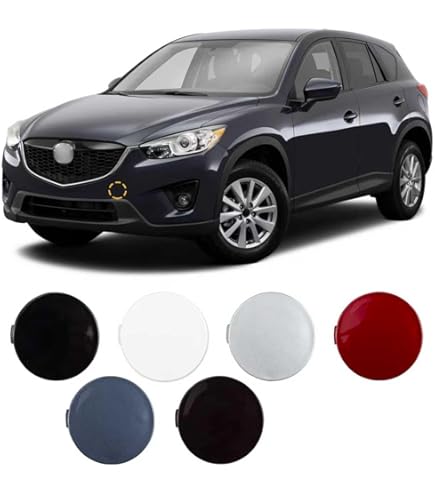ACROPIX Front Right Passenger Side Car Bumper Tow Hook Cover Tow Cover Cap Snowflake White Fit For Mazda CX-3 2016-2021 No.D10J50A11A - Pack Of 1