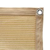 Shatex 90% Shade Fabric Sun Shade Cloth Taped Edge with Grommets Sun-Block Mesh Shade for Pergola Cover Canopy 10’ x 20’, Wheat