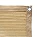 Shatex 90% Shade Fabric Sun Shade Cloth 12’ x 20’ Wheat Taped Edge with Grommets Sun-Block Mesh Shade for Pergola Cover Canopy,12 Bungee Balls
