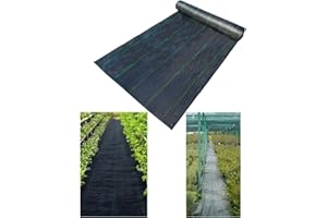 NUCUCINA Extra Wide 6.6ft x 66ft Weed Barrier Landscape Fabric Heavy Duty - Mulch for Landscaping Woven Ground Cover - Weed Control Blocker Mat Block Cloth Felt Roll Preventer