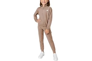 New Balance Girls Sweatsuit Set - 2 Piece Quarter Zip Girls Sweatshirt and Cargo Sweatpants - Athletic Outfit (Sizes 7–12)