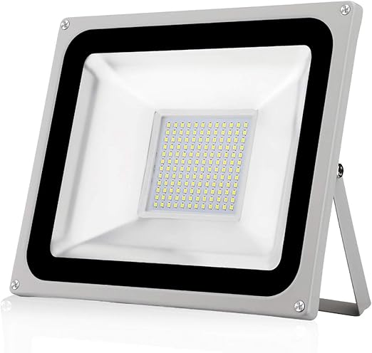 100W Focos LED Exterior IP65 Impermeable 10000LM 6500K Blanco Frío Super Brillante Proyector LED exterior Iluminación para Jardín Balcón Garaje Patio ...