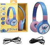 Lexibook Disney Stitch 2-in-1 Bluetooth Wired Headphones with Mic HPBT010D