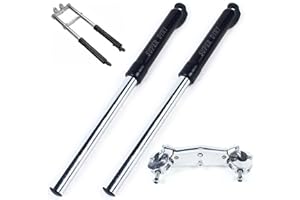 DOONARCES 49CC 2 Stroke Mini Front Fork Shocker Upside Down Suspension Fork Shocker for Triple Dirt Pit Pro Trail Mini Motocross, Black