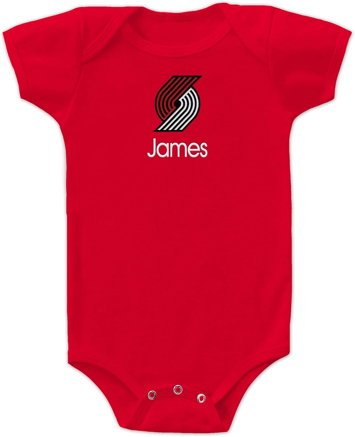 Portland Trail Blazers Custom Baby Bodysuit - Personalized Baby Name Embroidery