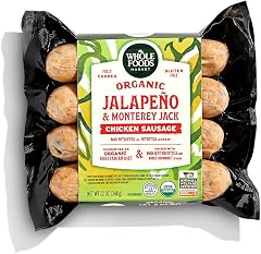 Whole Foods Market Organic Jalapeno & Monterey Jack Chicken Sausage, 12 OZ