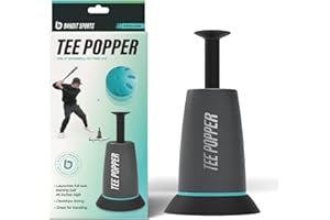 Bandit Sports Tee Popper, Durable Nylon Strength for Long-Lasting Hitting, Batting Tee for Perfect Swings, Baseball Training for Practicing Hitting Without a Pitcher (Ball not Included)