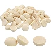 uxcell 300Pcs Half Wood Balls, 12mm/2inch Natural Color Wooden Split Balls Bulk Unfinished Half Sphere Ornaments for Crafts DIY Projects Party Decoration