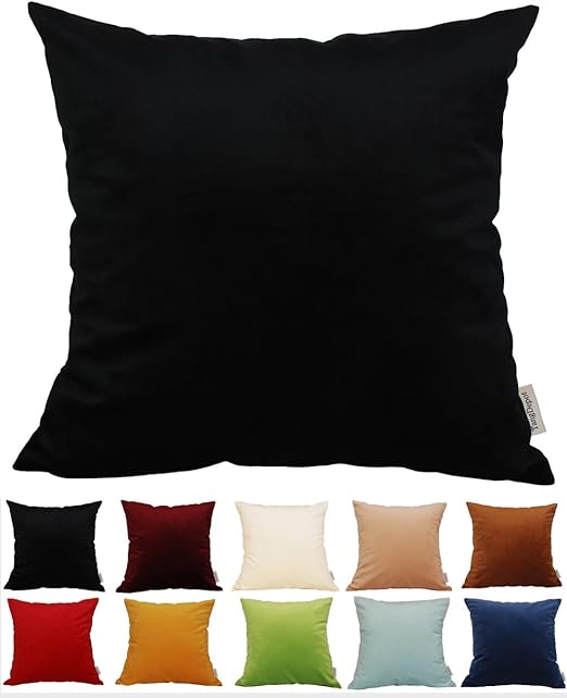 Amazon Com Tangdepot Solid Velvet Throw Pillow Cover Euro Sham