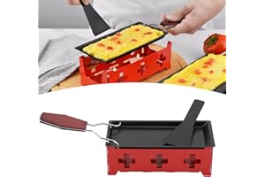 Portable Non Stick Cheese Raclette Rotaster,Home Kitchen Grilling Tool,Raclette Cheese Melter,Baking Pan for Raclette Grill, 