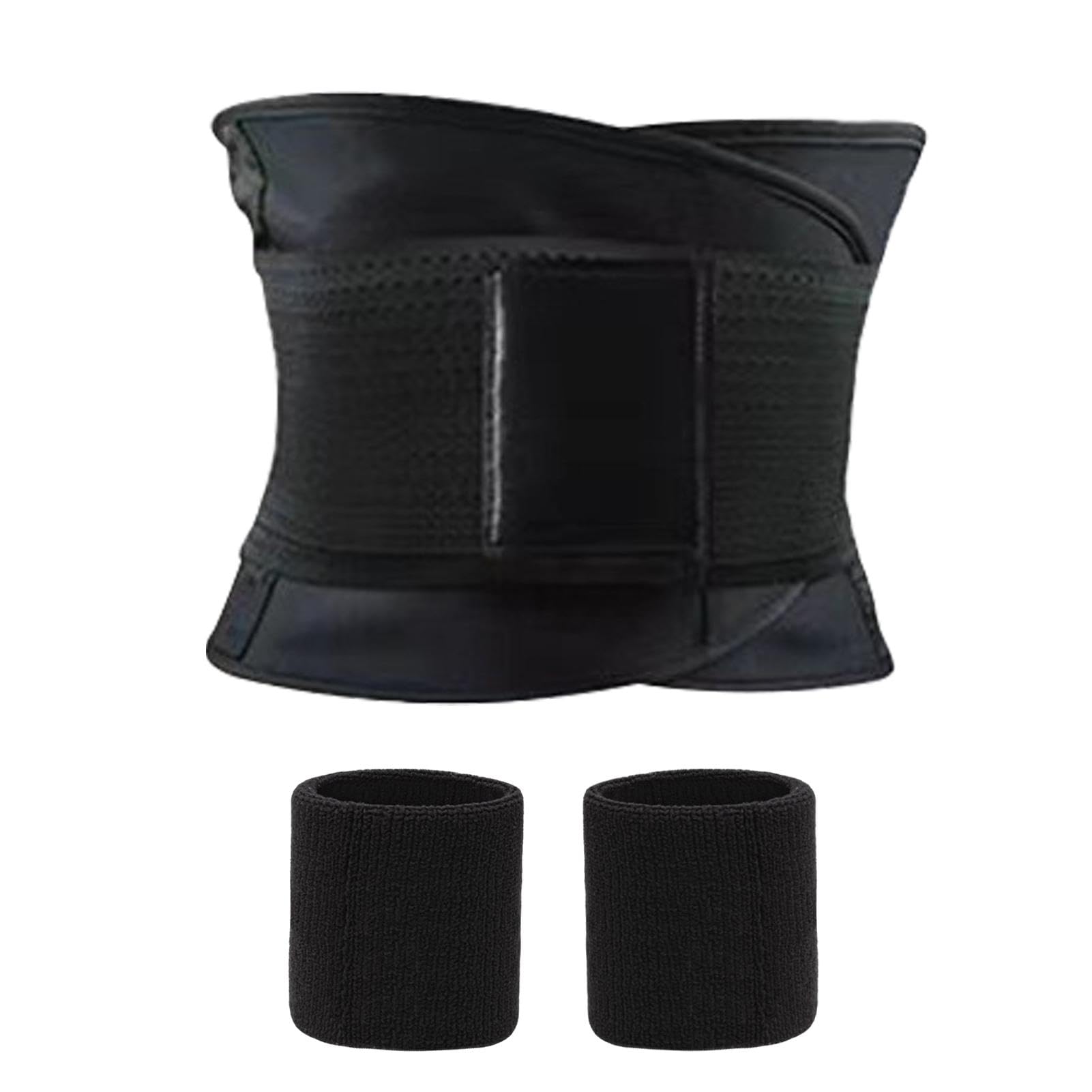 Divono Waist Trainer,Waist Trainer Women Body Shaper,Sweat Belt for Weight Loss Women,with Sports Wristband,Comfortable and Durable,Sports Girdles Band for Fitness, Strength Training,Aerobics Black