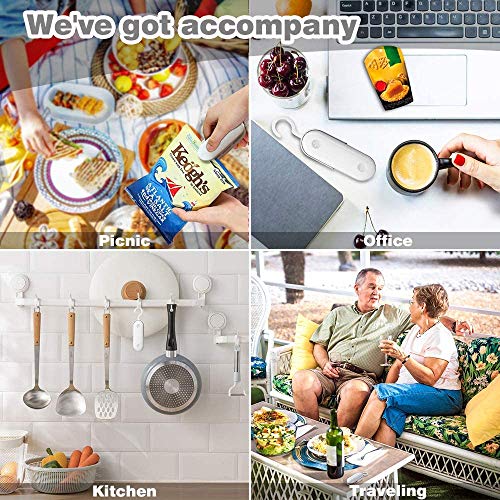 Mini Bag Sealer Handheld, 2 in 1 Heat Sealer and Cutter Portable Sealer with Hook for Plastic Bags Food Storage Snacks Bag (Battery Not Included)
