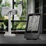 BRESSER Weather Station 5-in-1 with Outdoor Sensor German DCF Clock Black view 2