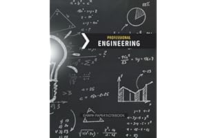 Professional Engineering Notebook: Graph Paper Notebook 8.5 x 11 Quad-Ruled 5x5 Per Inch for Engineering Students, 109 Pages