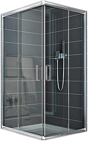 Idralite Box Mampara de Ducha Rectangular 70x120 H185 Transparente 6mm Mod. Alabama 