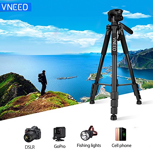 Camera Tripod Phone Tripod 68 Inch Aluminium Lightweight Travel