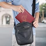 Vicloon Disabled Badge Holder and Timer Wallet PU Leather Blue Red view 7