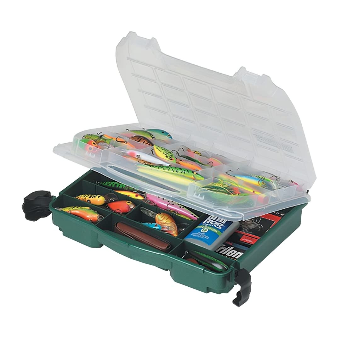 PLANO LockJaw Satchel,Double Sided Tackle Box, Fishing Equipment Storage Box, compact tackle box, satchel, perfect to store Lures, Hardbaits, Softbaits other fishing tackle,