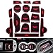 Autou Door Mats Gate Slot Cup Mat Red 16Pcs for Jeep Renegade 2016 2017