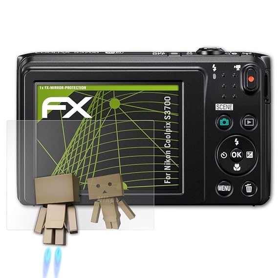 atFoliX Displayfolie für Nikon Coolpix S3700 Spiegelfolie, Spiegeleffekt FX Schutzfolie