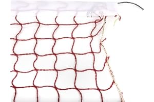 Hakeeta Badminton Net System, Portable Indoor/Outdoor Mesh, Professional Series, for Outdoor Sports Entertainment Training (21.3 1.6 ft)(Red)
