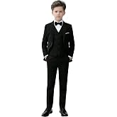 YuanLu Boys Slim Fit Suits Kids Tuxedo Ring Bearer Outfit,Adjustable Waist