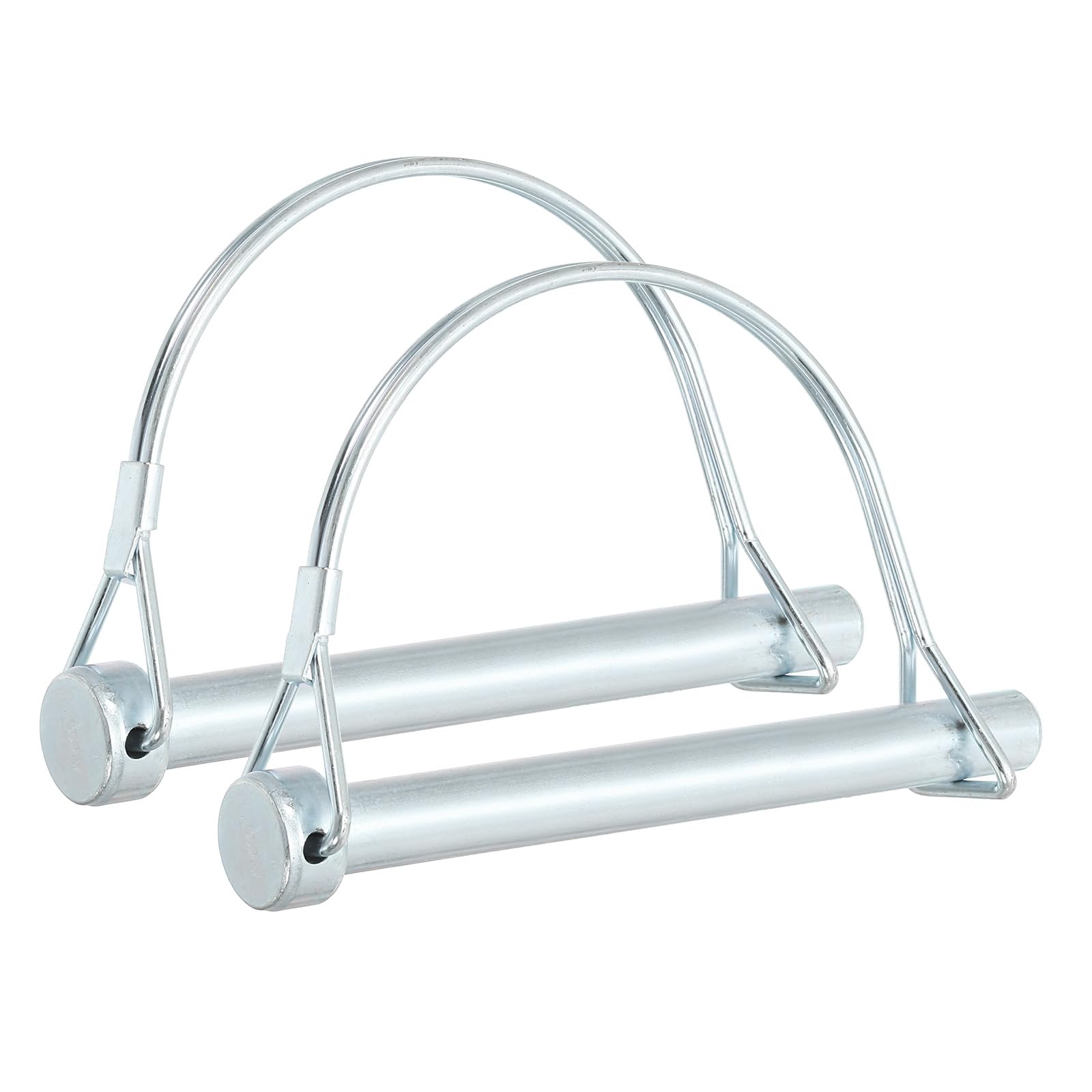 PATIKIL Trailer Coupler Pin 2/5x3-15/16x3.35"(D*L*IW), 4 Pcs Wire Lock Pin Safety Shaft Locking Pin Round Pto Pins for Farm Trailers Lawn Hitches Garden Tractor Kayak Boat (10x100x85mm)