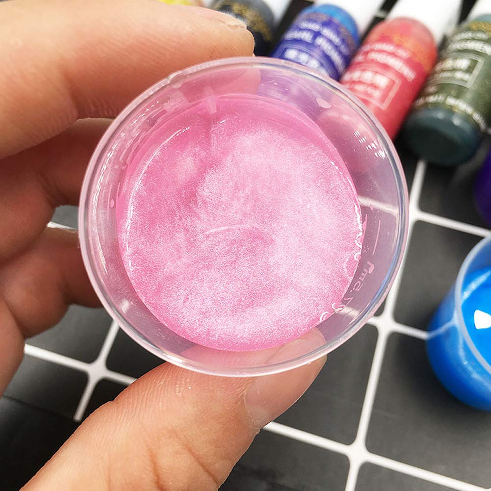 20 Metallic Epoxy Resin Color Pigment Liquid Pearl Epoxy UV Resin Dye Colorant, 0.35oz Each
