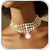 CanB Rhinestone Necklace Choker Crystal Necklaces for Women Charm Pendant Necklace